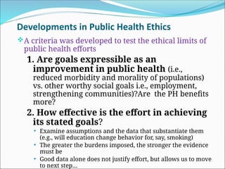 Ethical Principles and Challenges in Public Health Practice and ...