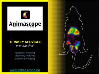 TURNKEY SERVICES one-stop shop molecular imaging discovery imaging preclinical imaging Antonio 07Nov09 www.animascope.eu 