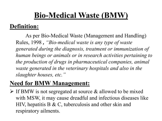Biomedical Waste Management with Case Study ppt by Avaneesh Yadav | PPT
