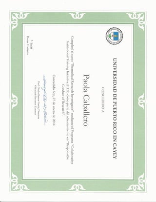 Biomedical research investigator course certificate citi