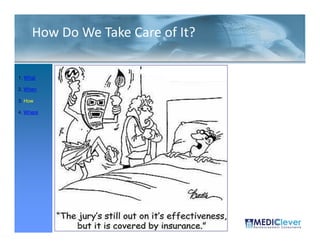 How Do We Take Care of It?

1. What

2. When

3. How

4. Where




 36 / 51
 