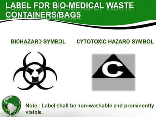 Biomedical waste and its management | PPTX