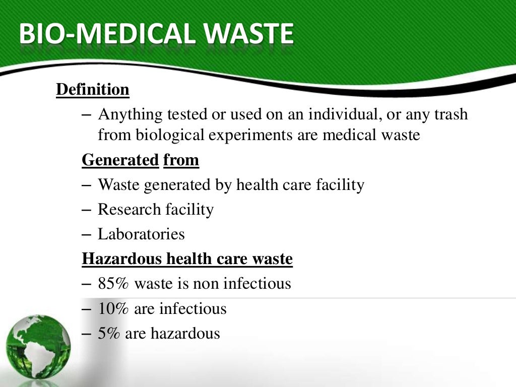 Biomedical waste and its management