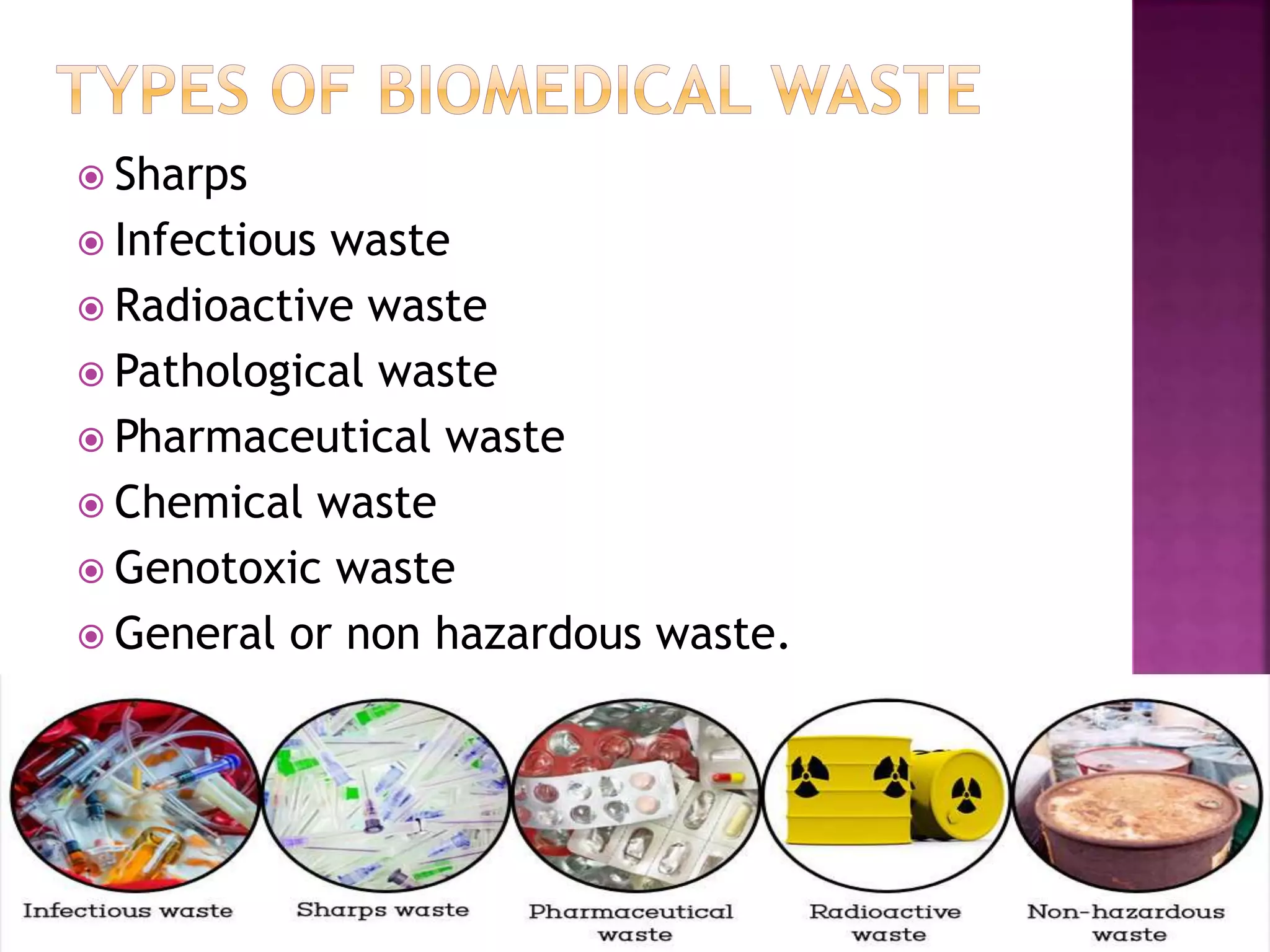 Non Infectious Waste Examples Biomedical waste management | PPTX