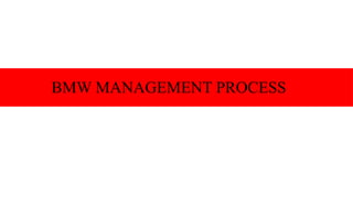 BMW MANAGEMENT PROCESS
 