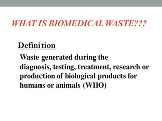 WHAT IS BIOMEDICALWASTE???
 