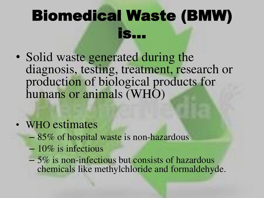 paper presentation on biomedical waste management