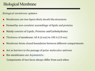 Biomembrane System membrane lipids & its types | PPTX