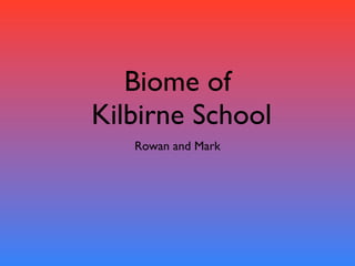 Biome of
Kilbirne School
   Rowan and Mark
 