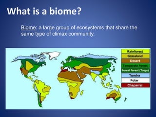 Glencoe Biology Chapter 3 Communities Biomes and Ecosystems | PPTX