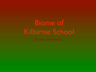 Biome of
Kilbirnie School
   By Sean and Anneke
 