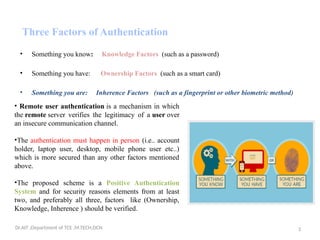 Remote authentication using biometric method | PPTX