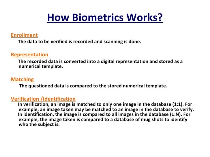 biometric technology how biometric works