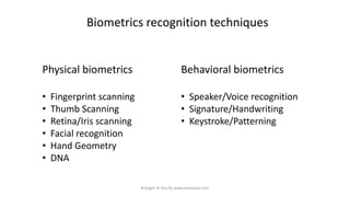 Biometrics | PPTX