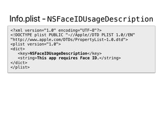 Implementing Biometric Authentication & Features in iOS Apps | PDF