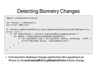 Implementing Biometric Authentication & Features in iOS Apps | PDF