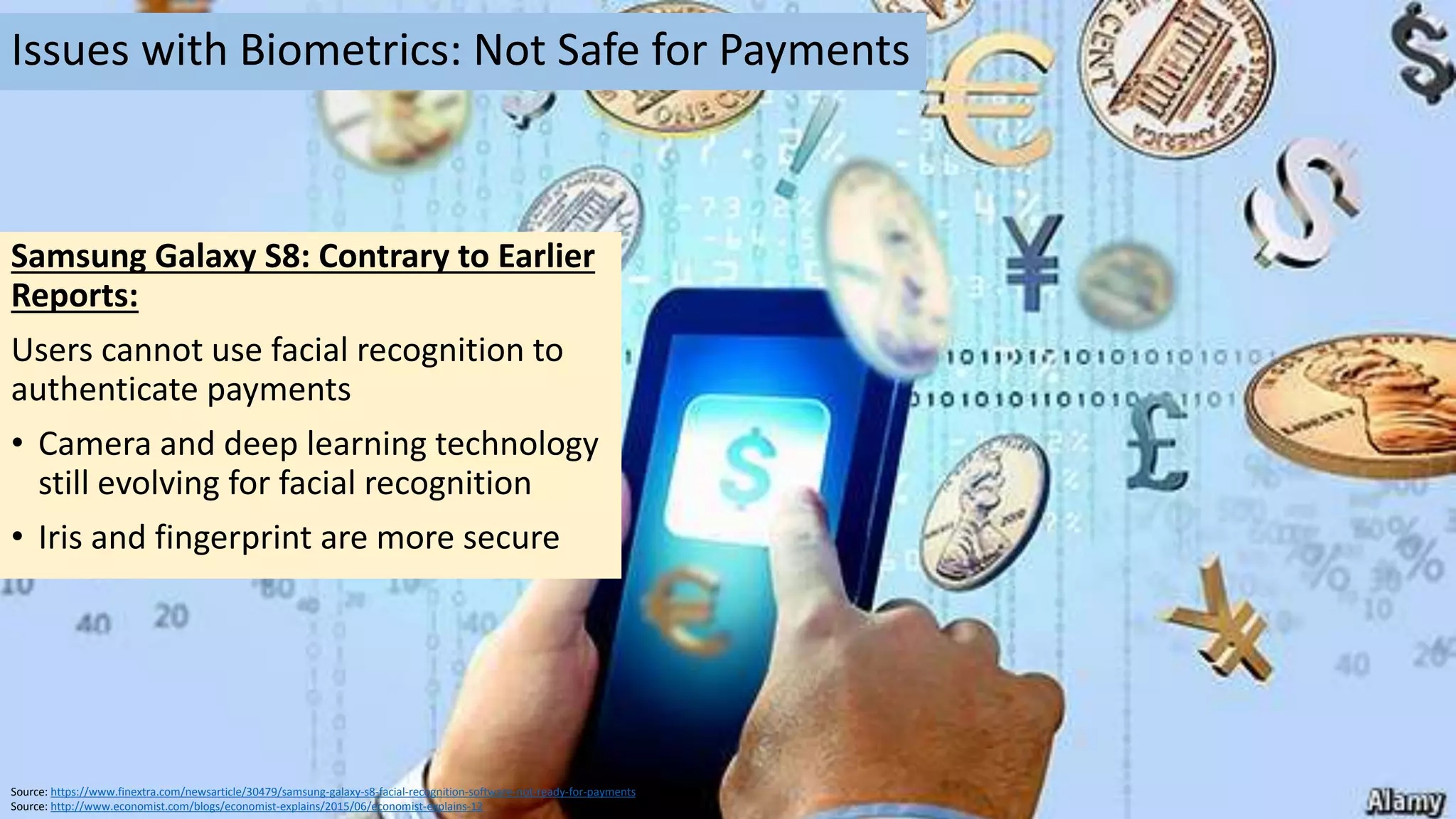 Clare Nelson, @Safe_SaaS
Issues with Biometrics
Source: http://pure.qub.ac.uk/portal/files/16553923/The_Impact_of_EU_Privacy_Legislation_on_Biometric_System_Deployment.pdf
Graphic: https://www.schneier.com/blog/archives/2017/09/iso_rejects_nsa.html
Doubt over whether organizations
can be trusted to follow regulations
• Obtain user consent before
processing biometrics
• Secure and protect biometrics
“The ISO has decided not to approve two NSA-designed block
encryption algorithms: Speck and Simon.
• It's because the NSA is not trusted to put security ahead of
surveillance.”
(September 21, 2017)
 