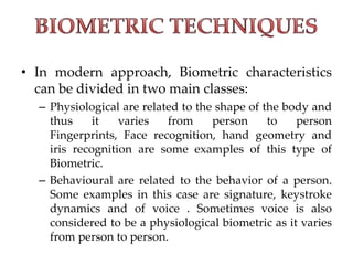 Biometric security tech | PPT