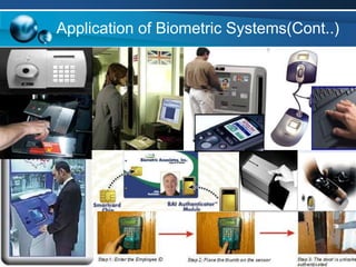 39
Application of Biometric Systems(Cont..)
 