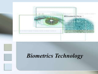 Biometricstechnology in iot and machine learning | PPT