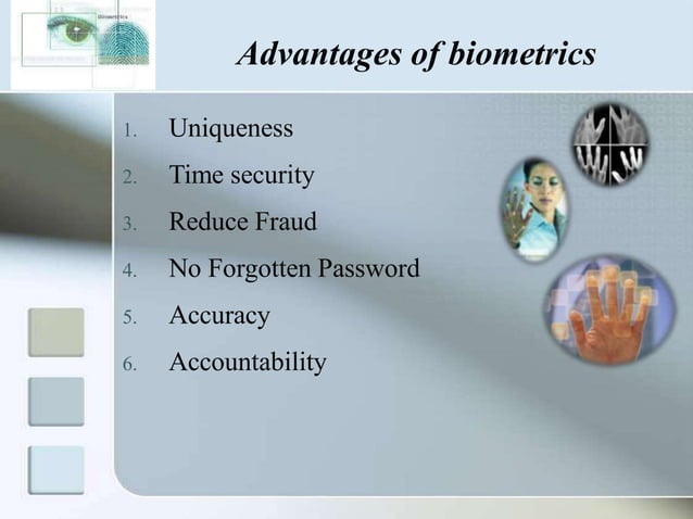 Biometricstechnology in iot and machine learning | PPT