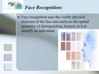 Fingerprint Recognition steps:Database