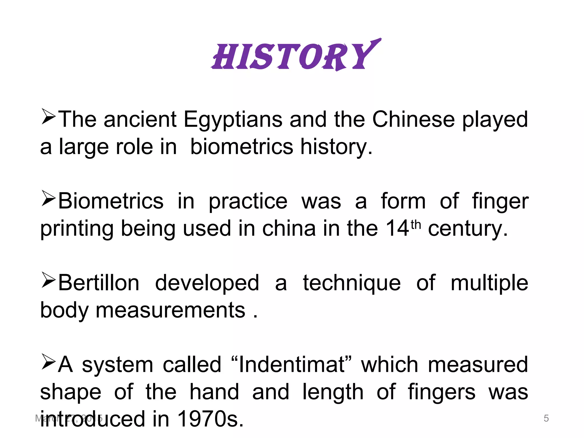 Biometrics Technology Intresting PPT | PPT