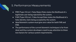 Biometric Systems and Security | PPTX