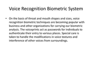 Biometric systems last1 | PPT