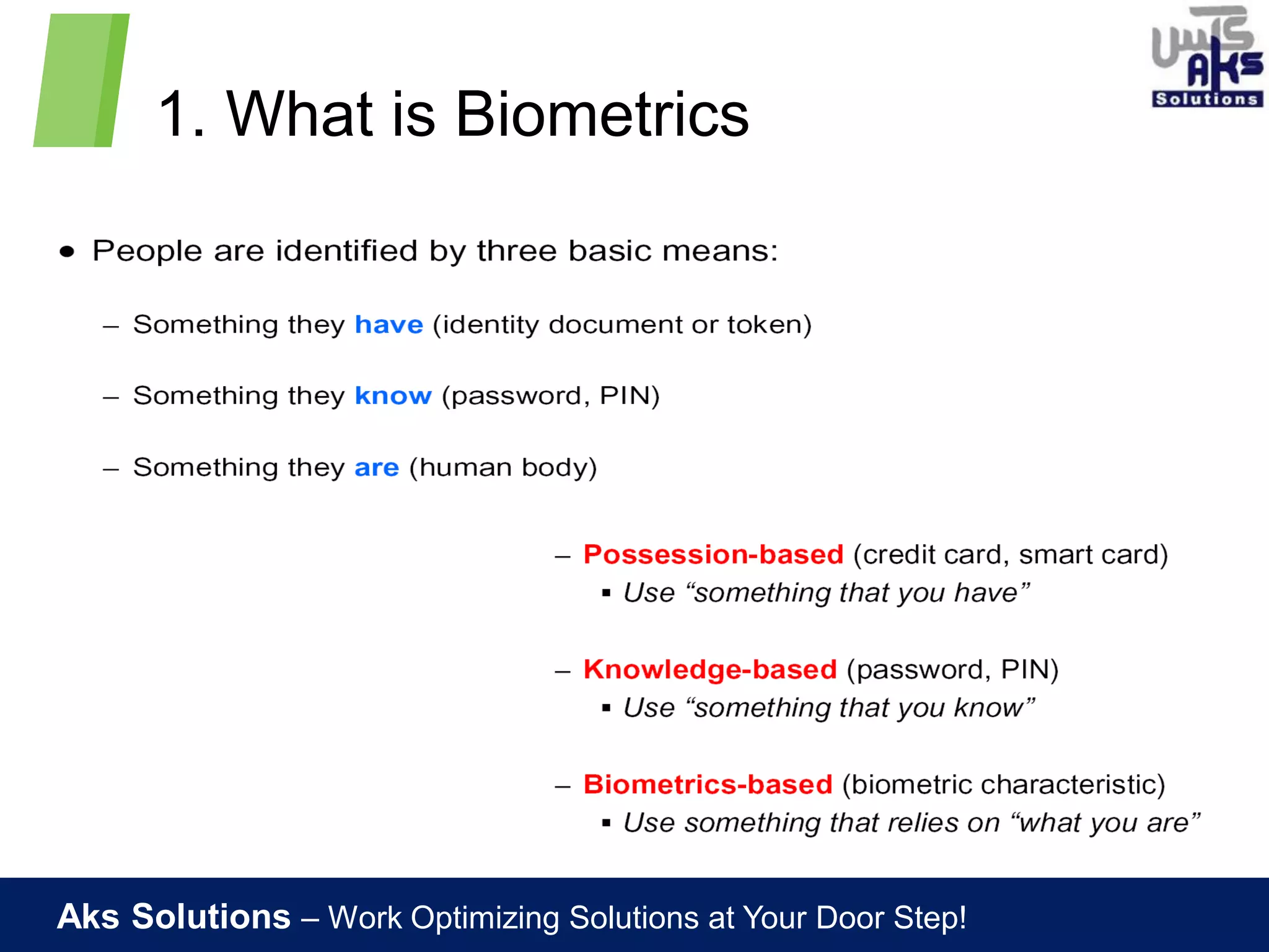 Biometric Technology Introduction | PPT