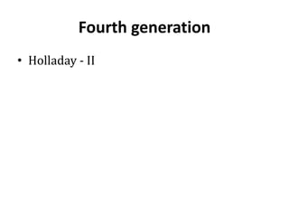Fourth generation
• Holladay - II
 