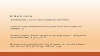Ocular Biometry- IOL calculation methods | PPTX