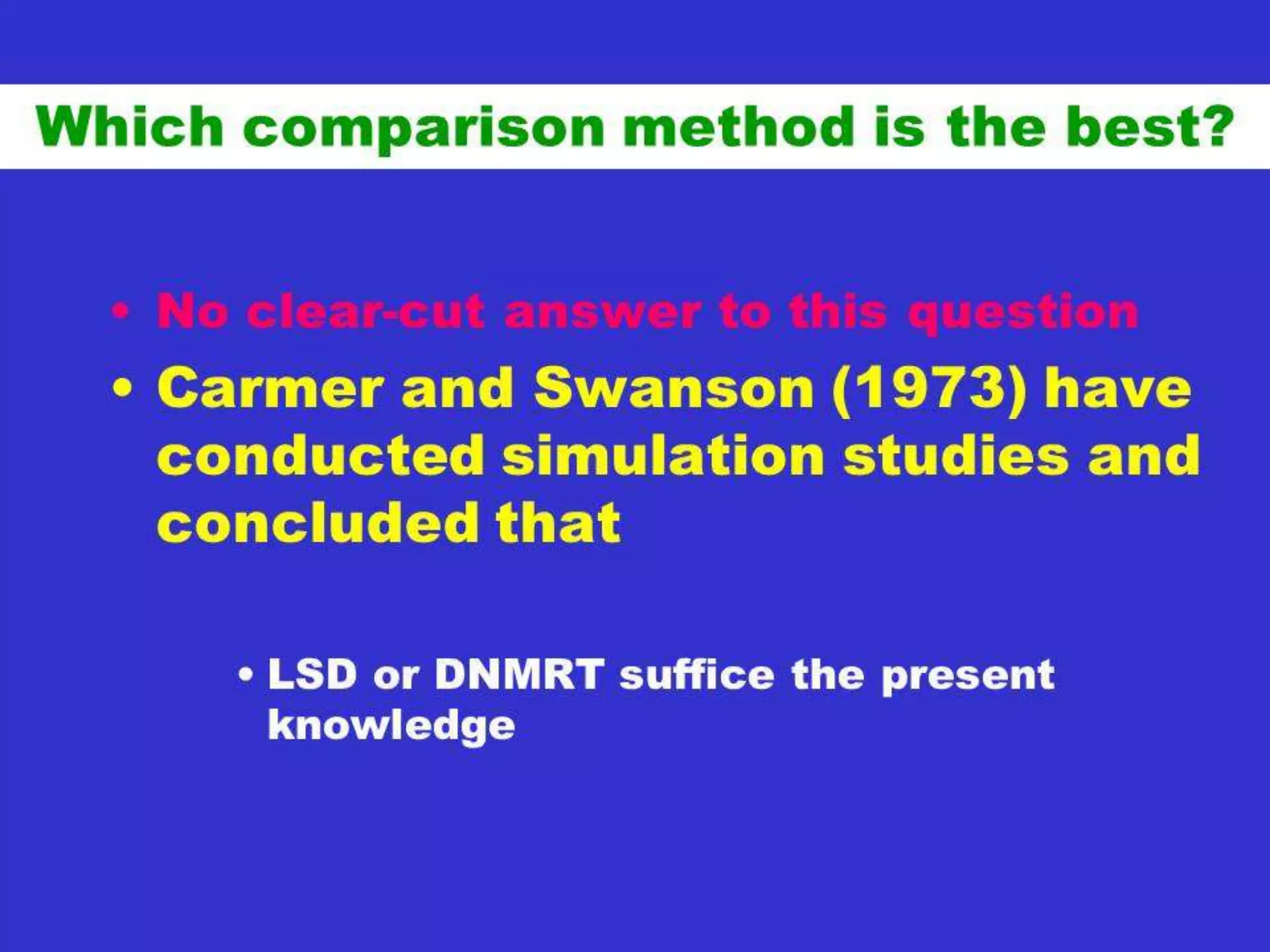 ANOVA – Design II
__________________________________________________________
Source d.f. EMS
_________________________________________________________
Rep (2) r-1 = 1
Males (4) m-1 = 3 2
e + r2
MF + rf2
M
Females (4) f-1 = 3 2
e + r2
MF + rm2
F
M x F (m-1)(f-1) = 9 2
e + r2
MF
Error (m-1)(f-1)(r-1) = 9 2
e
____________________________________________________________
Total 31
 