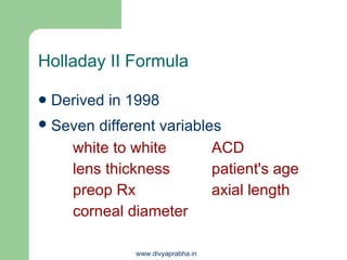 Biometry for Cataract | PPT