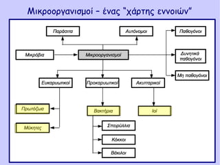 Μικροοργανισμοί – ένας “χάρτης εννοιών”
 