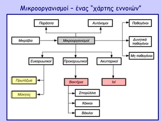 Μικροοργανισμοί – ένας “χάρτης εννοιών”
 
