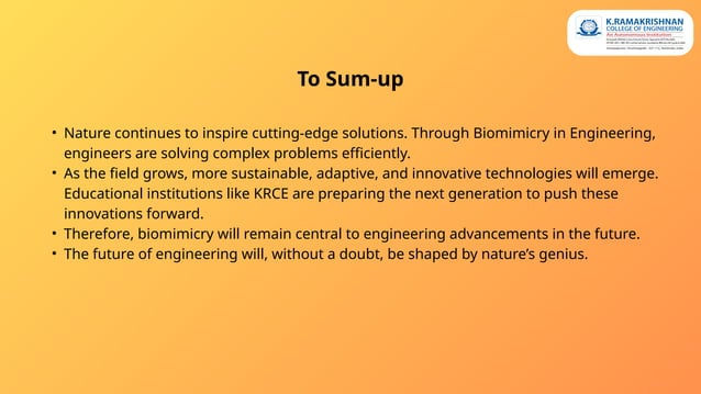 Biomimicry in Engineering and Nature-Inspired Innovation | PPTX