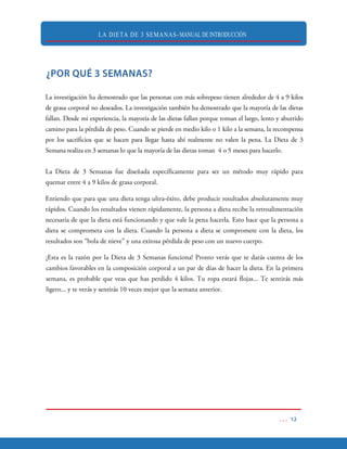 LA DIETA DE 3 SEMANAS- MANUAL DE INTRODUCCIÓN
 