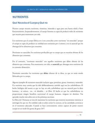 LA DIETA DE 3 SEMANAS- MANUAL DE INTRODUCCIÓN
 