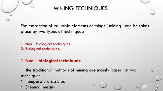 BIOMINING OF METALS in ENVIRONMENTAL MICROBIOLOGY | PPTX