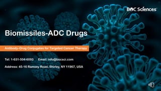 Tel: 1-631-504-6093 Email: info@bocsci.com
Address: 45-16 Ramsey Road, Shirley, NY 11967, USA
Biomissiles-ADC Drugs
Antibody–Drug Conjugates for Targeted Cancer Therapy
 