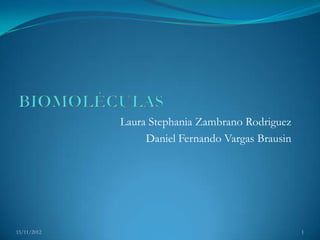 Laura Stephania Zambrano Rodriguez
                  Daniel Fernando Vargas Brausin




15/11/2012                                         1
 