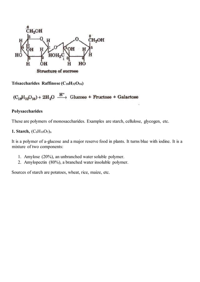 Biomolecules Class XII notes PDF