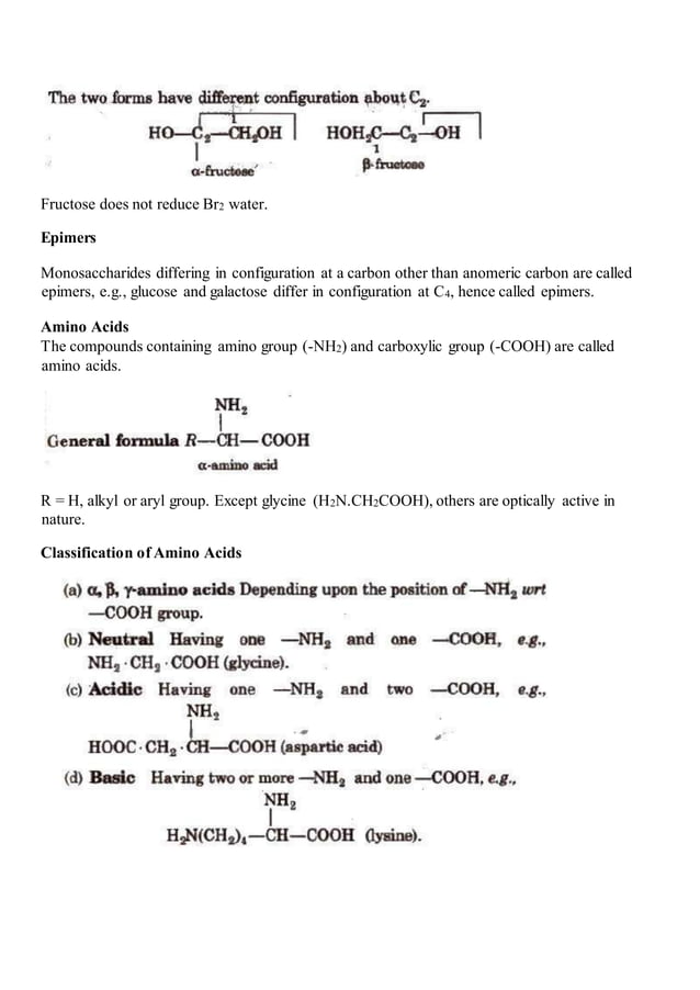 Biomolecules Class XII notes PDF