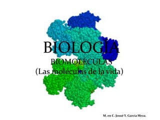 BIOLOGÍA
    BIOMOLÉCULAS
(Las moléculas de la vida)




                   M. en C. Josué Y. García Meza.
 