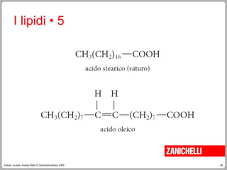 49
Autore, Autore, AutoreTitolo © Zanichelli editore 2009
I lipidi • 5
 