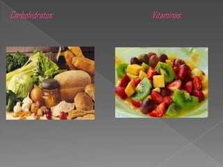 Carbohidratos:   Vitaminas:
 