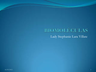 Lady Stephanie Lara Villate




16/05/2012                                 1
 