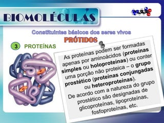 BIOMOLÉCULAS

 3   PROTEÍNAS
 