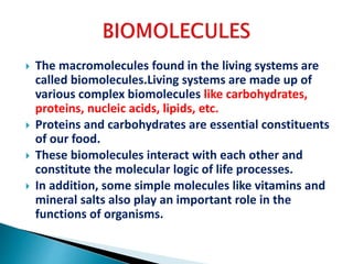 Biomolecules (chapter 12 chemistry) | PPTX